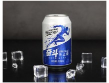 英豪奋斗啤酒蓝罐330ML罐装啤酒夜场啤酒厂家批发代理