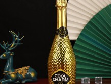 酷魅起泡酒钻石型-金色750毫升瓶装气泡酒厂家批发夜场酒水