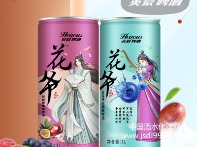 英豪花爷蓝莓果味精酿啤酒1升桶装图2