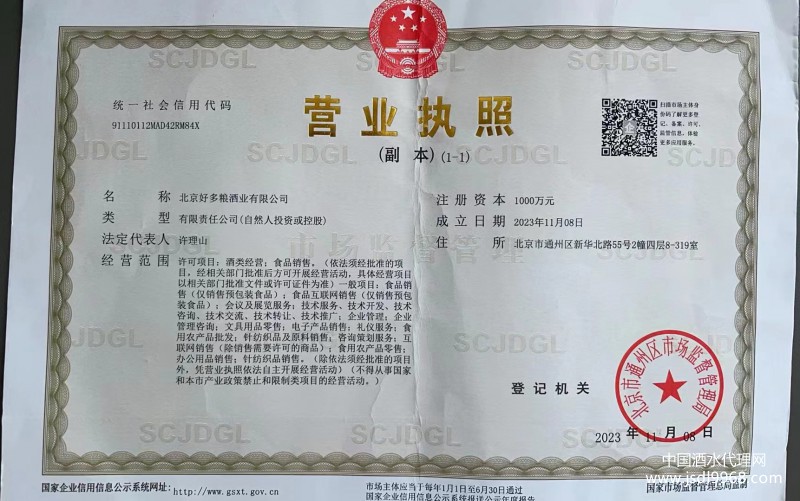 营业执照（副本）